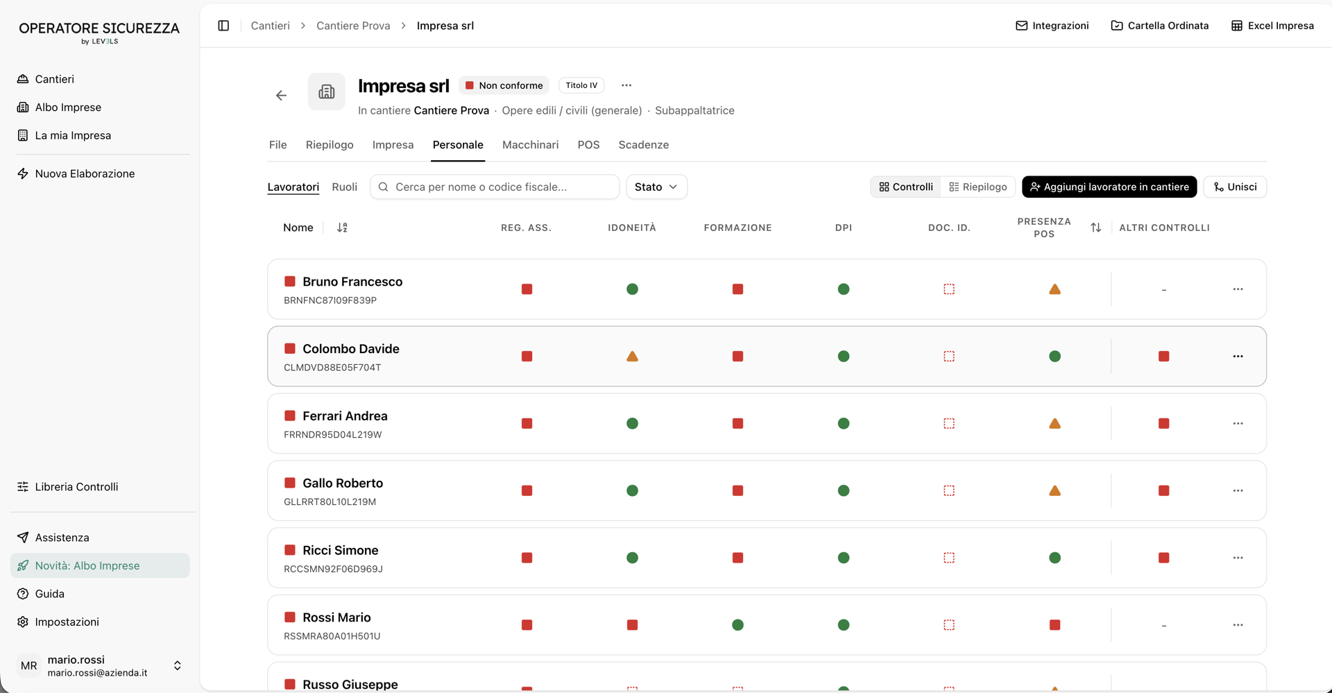 Operatore Sicurezza: verifica documentale delle imprese in cantiere