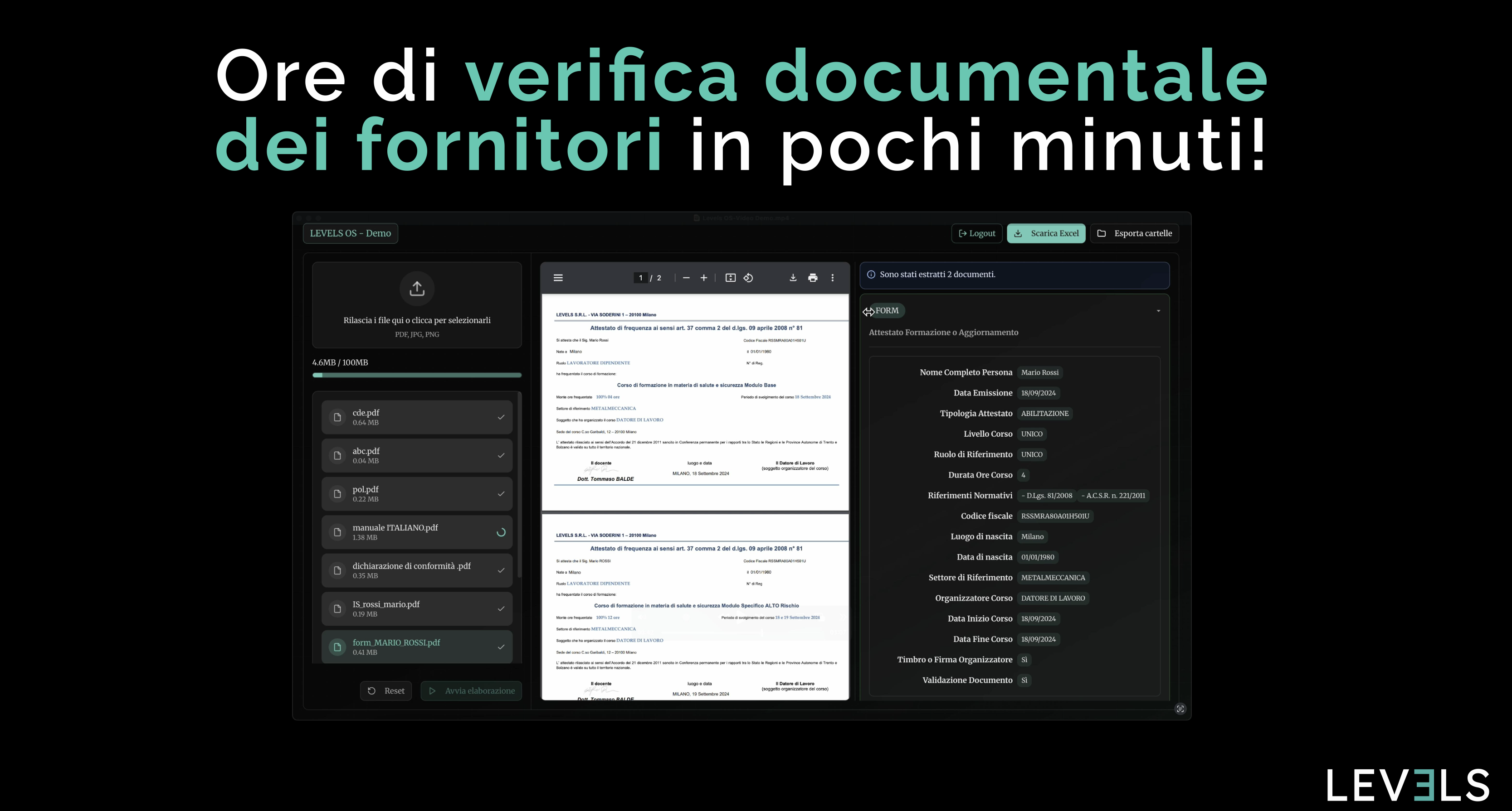 Screenshot della brochure Operatore Sicurezza